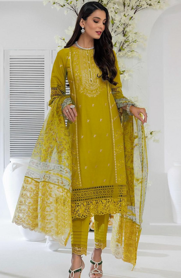 Maria B D#004 – Luxury 3pc Dhanak Suit with Wool Print Shawl