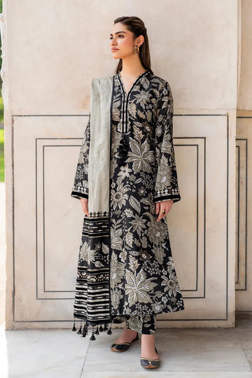 3 PCS Premium Khaddar Moonlit Flora - Unstitched A#010 Kenari.Pk