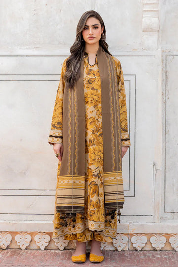 3 PCS Premium Linen Golden Horizon - Unstitched A#013 Kenari.Pk