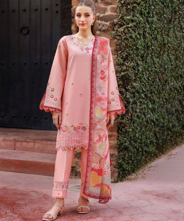 Maria B D#006 – Luxury 3pc Dhanak Suit with Wool Print Shawl