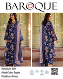 Baroque lawn 3-Piece Un-stiched