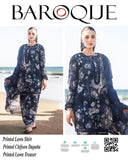 Baroque lawn 3-Piece Un-stiched