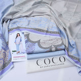 Coco By Zara Shahjahan Digital Printed Dhanak 3-Piece Un-Stiched