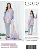 Coco By Zara Shahjahan Digital Printed Dhanak 3-Piece Un-Stiched