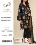 Saya Digital Printed Dhanak 3-Piece Un-Stiched