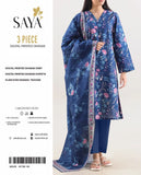 Saya Digital Printed Dhanak 3-Piece Un-Stiched