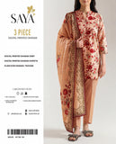 Saya Digital Printed Dhanak 3-Piece Un-Stiched