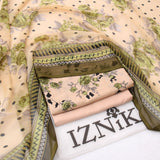 Iznik lawn 3-Piece Un-stiched
