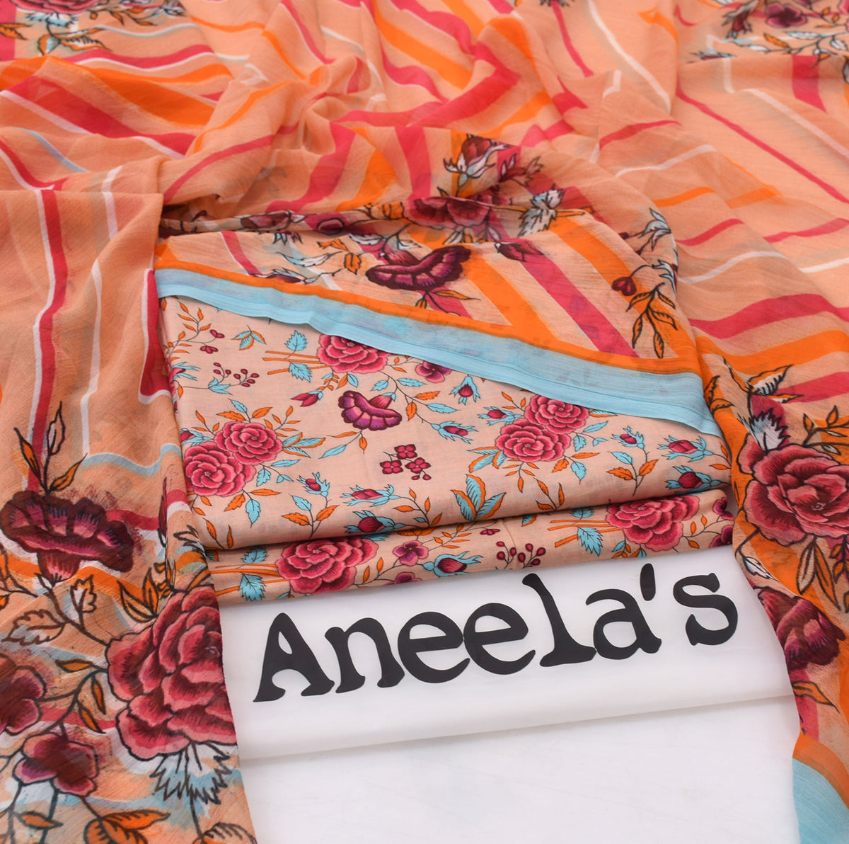 Aneela'S lawn 3-Piece Un-Stiched