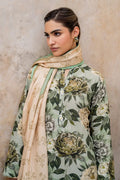 3 PCS Digital Printed Dhanak Garden Sage - Unstitched A#014 Kenari.Pk