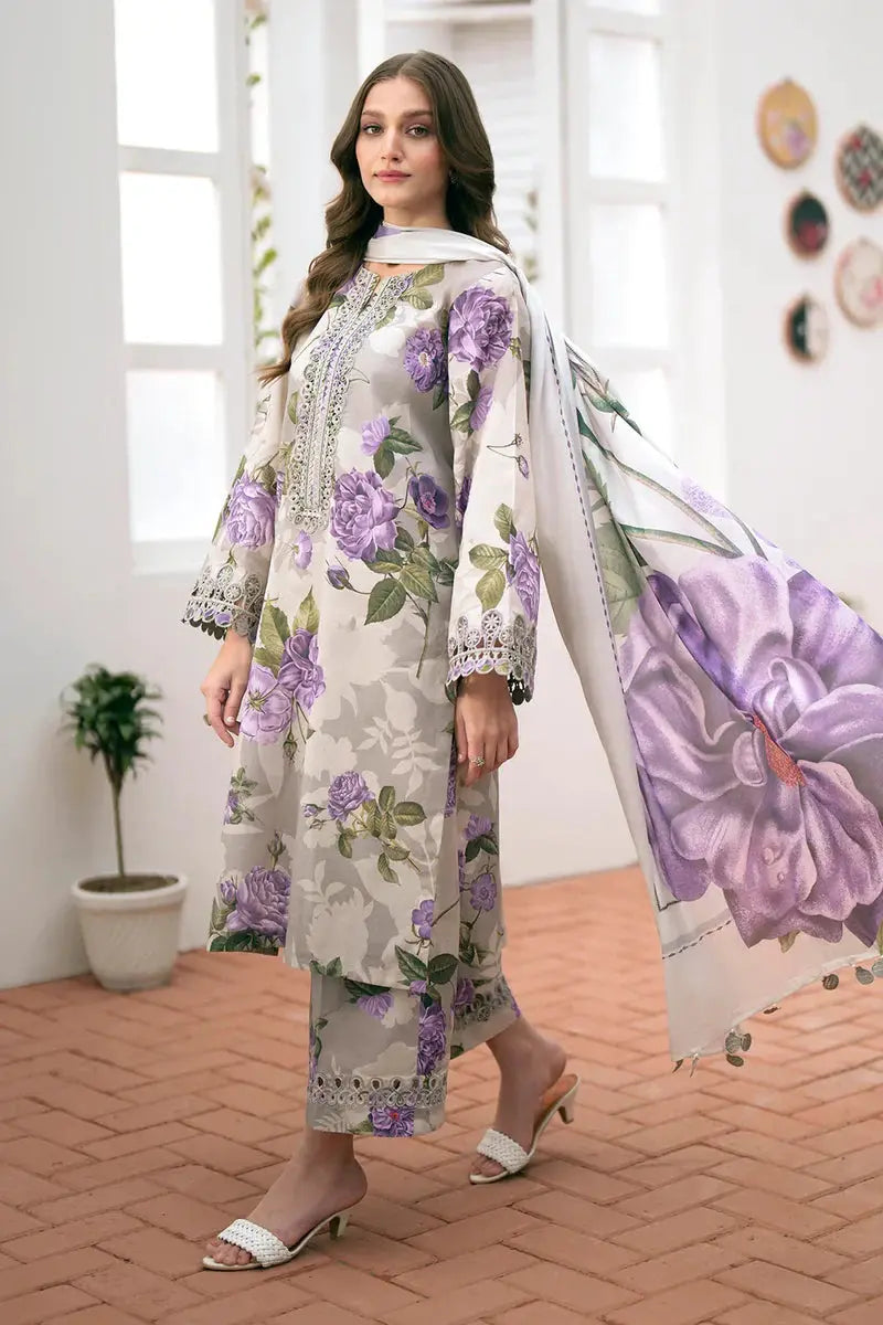 3 PCS Luxury Dhanak Suit - Unstitched A#016 Kenari.Pk