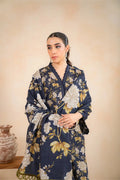 3 PCS Premium Linen Nocturnal Bloom- Unstitched A#008 Kenari.Pk