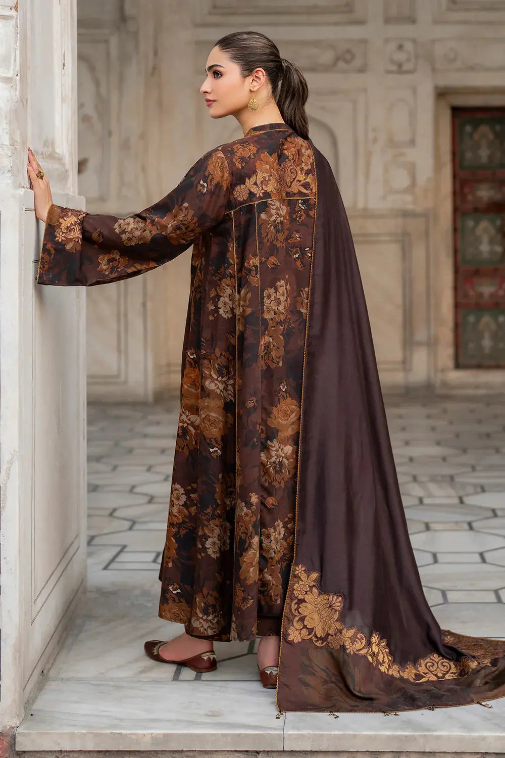 3 PCS Premium Linen Woodland Ember - Unstitched A#007 Kenari.Pk