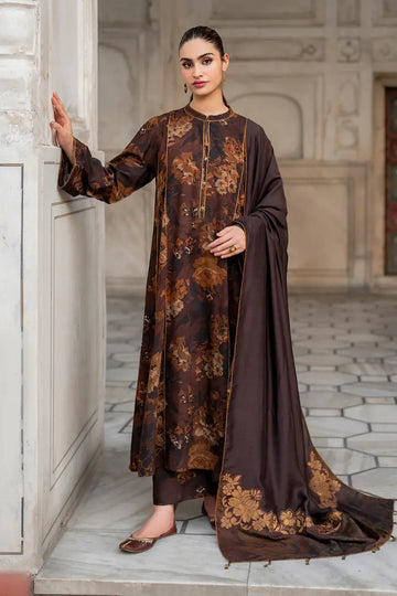 3 PCS Premium Linen Woodland Ember - Unstitched A#007 Kenari.Pk