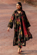 3 PCS Premium Linen Crimson Garden - Unstitched A#009 Kenari.Pk
