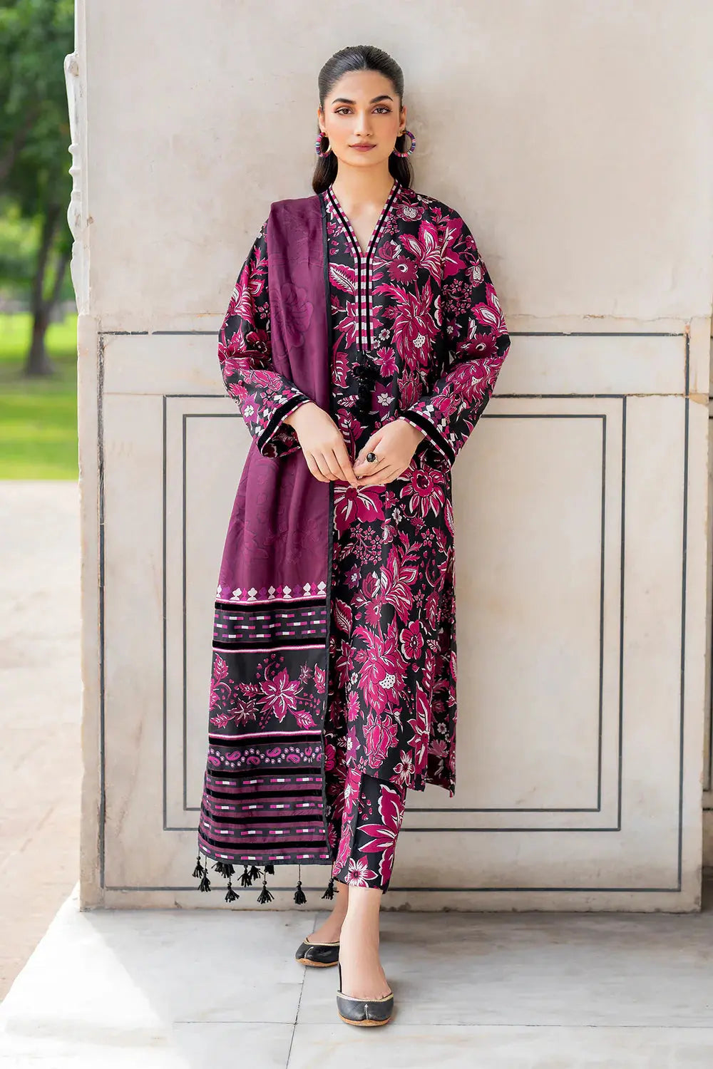 3 PCS Premium Linen Rosette Reverie  - Unstitched A#011 Kenari.Pk