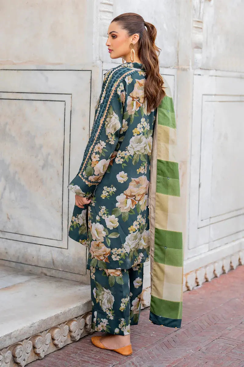 3 PCS Premium Dhanak Verdant Grace - Unstitched  A#012 Kenari.Pk