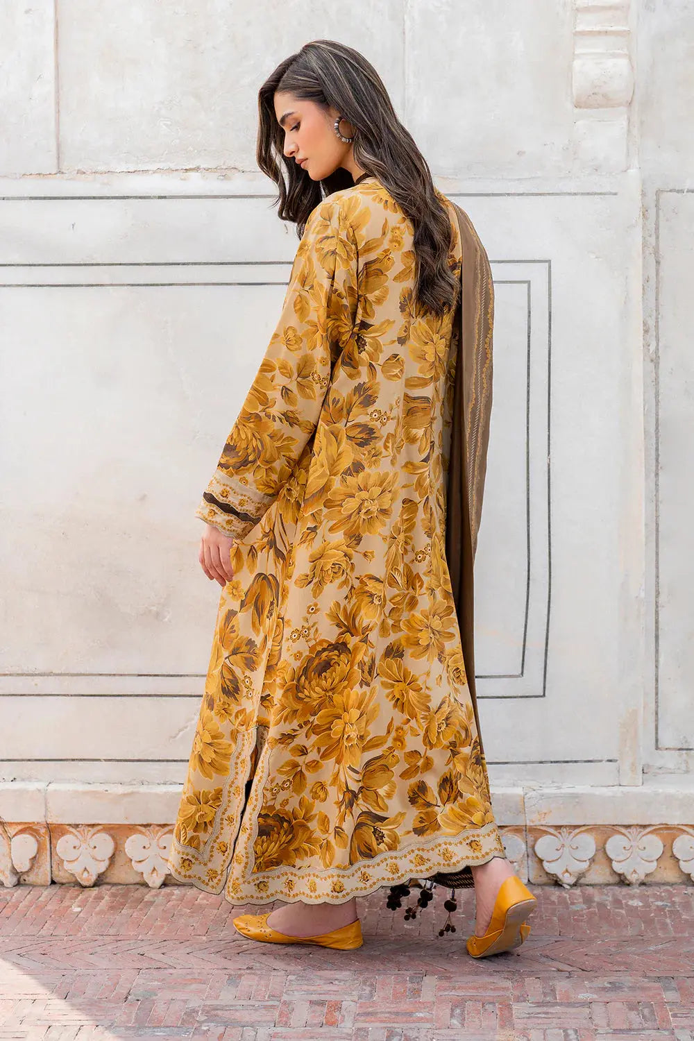 3 PCS Premium Linen Golden Horizon - Unstitched A#013 Kenari.Pk