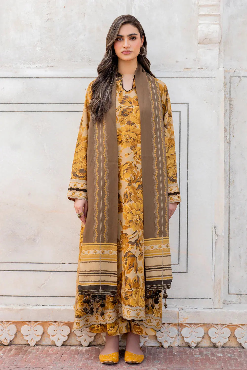 3 PCS Premium Linen Golden Horizon - Unstitched A#013 Kenari.Pk