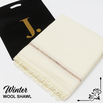 J. GENTS WOOL SHAWL EGG WHITE