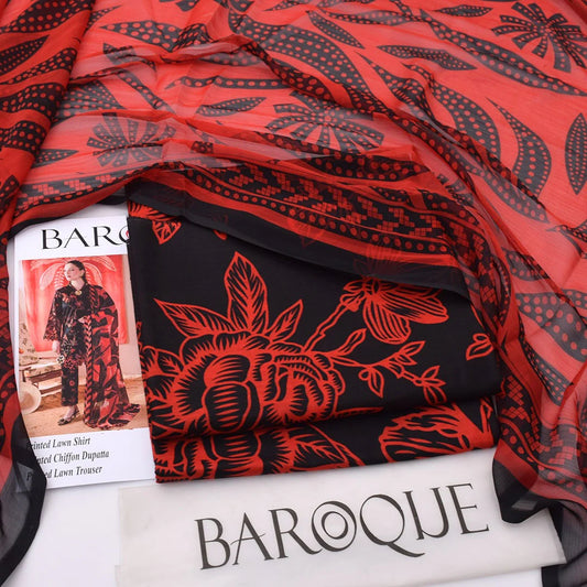 Baroque lawn 3-Piece Un-stiched