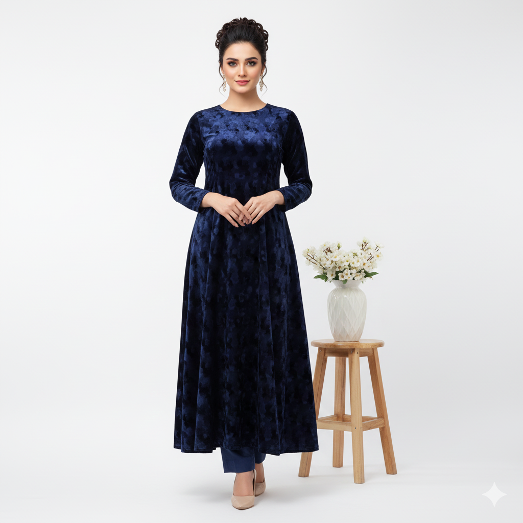 Premium Korean Velvet 2-piece Unstitched D-014