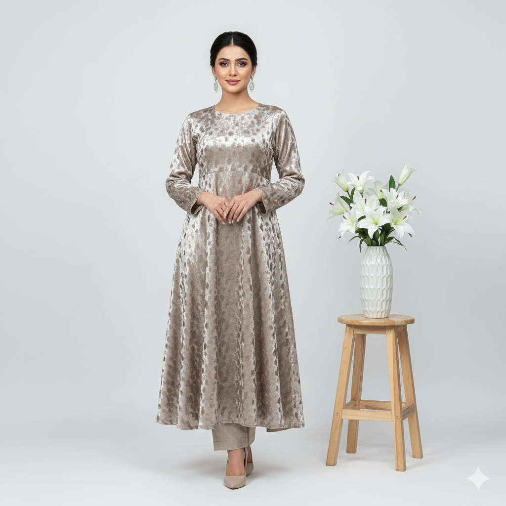 Premium Korean Velvet 2-piece Unstitched D-03