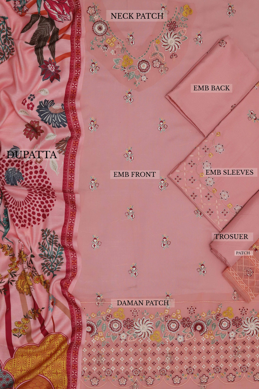Maria B D#006 – Luxury 3pc Dhanak Suit with Wool Print Shawl