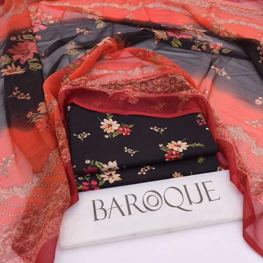 Baroque lawn 3-Piece Un-stiched
