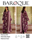 Baroque lawn 3-Piece Un-stiched