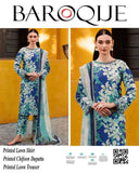 Baroque lawn 3-Piece Un-stiched