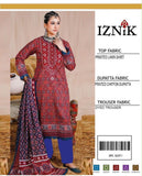 Iznik lawn 3-Piece Un-stiched