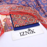 Iznik lawn 3-Piece Un-stiched