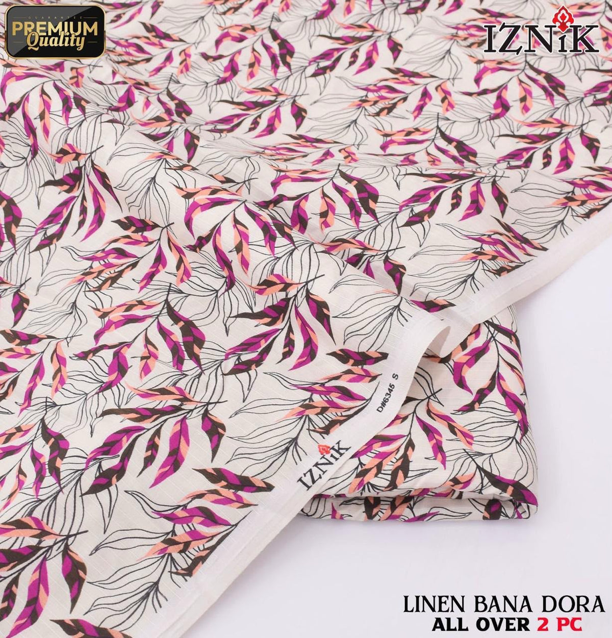 IZNIK Digital Linen 2-Piece Un-Stiched