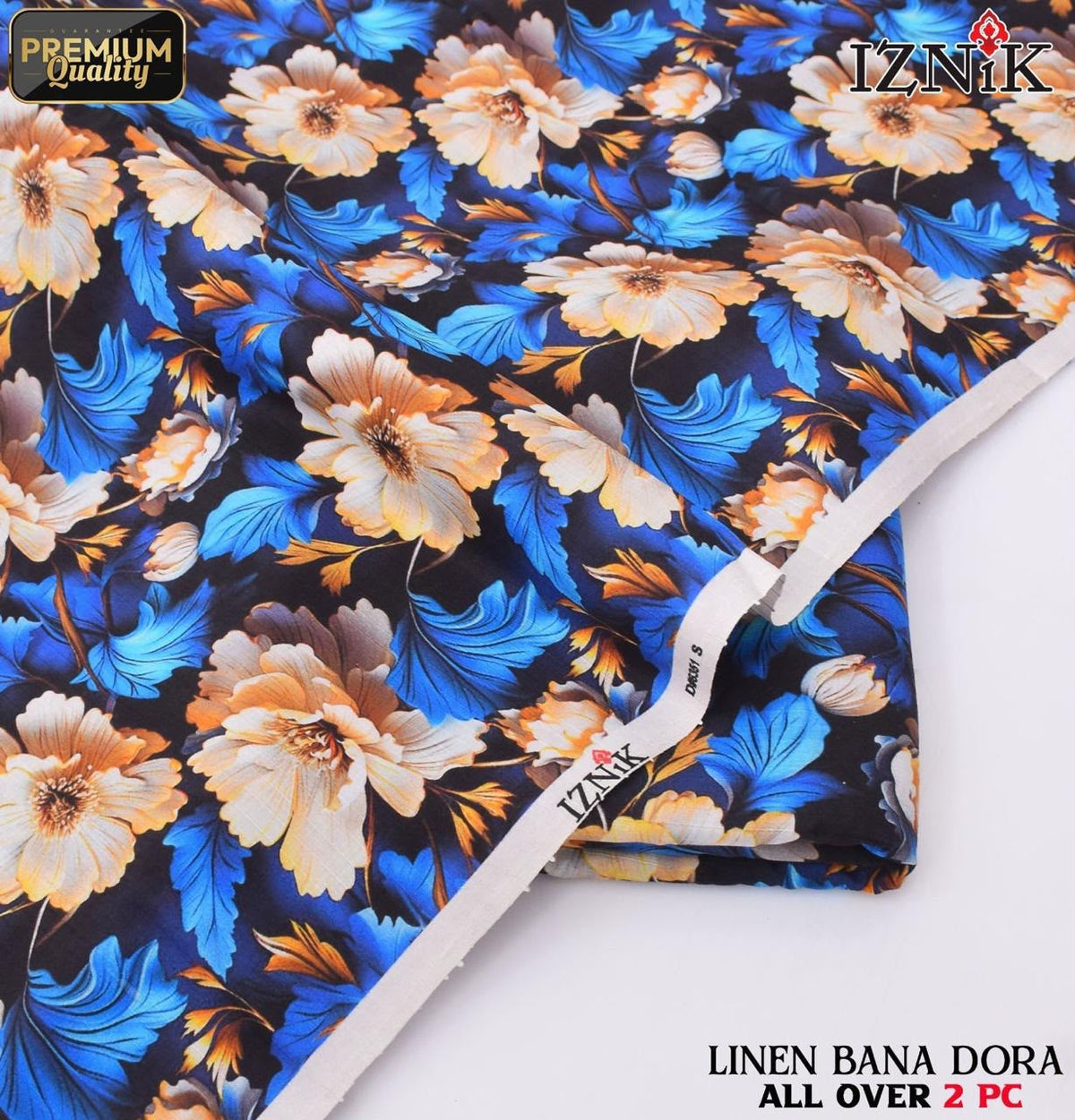 IZNIK Digital Linen 2-Piece Un-Stiched