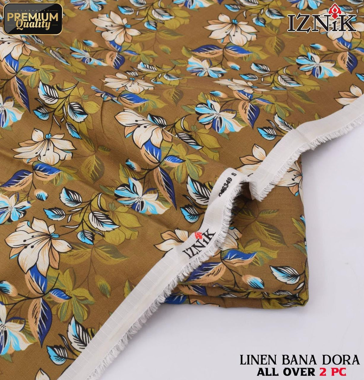 IZNIK Digital Linen 2-Piece Un-Stiched