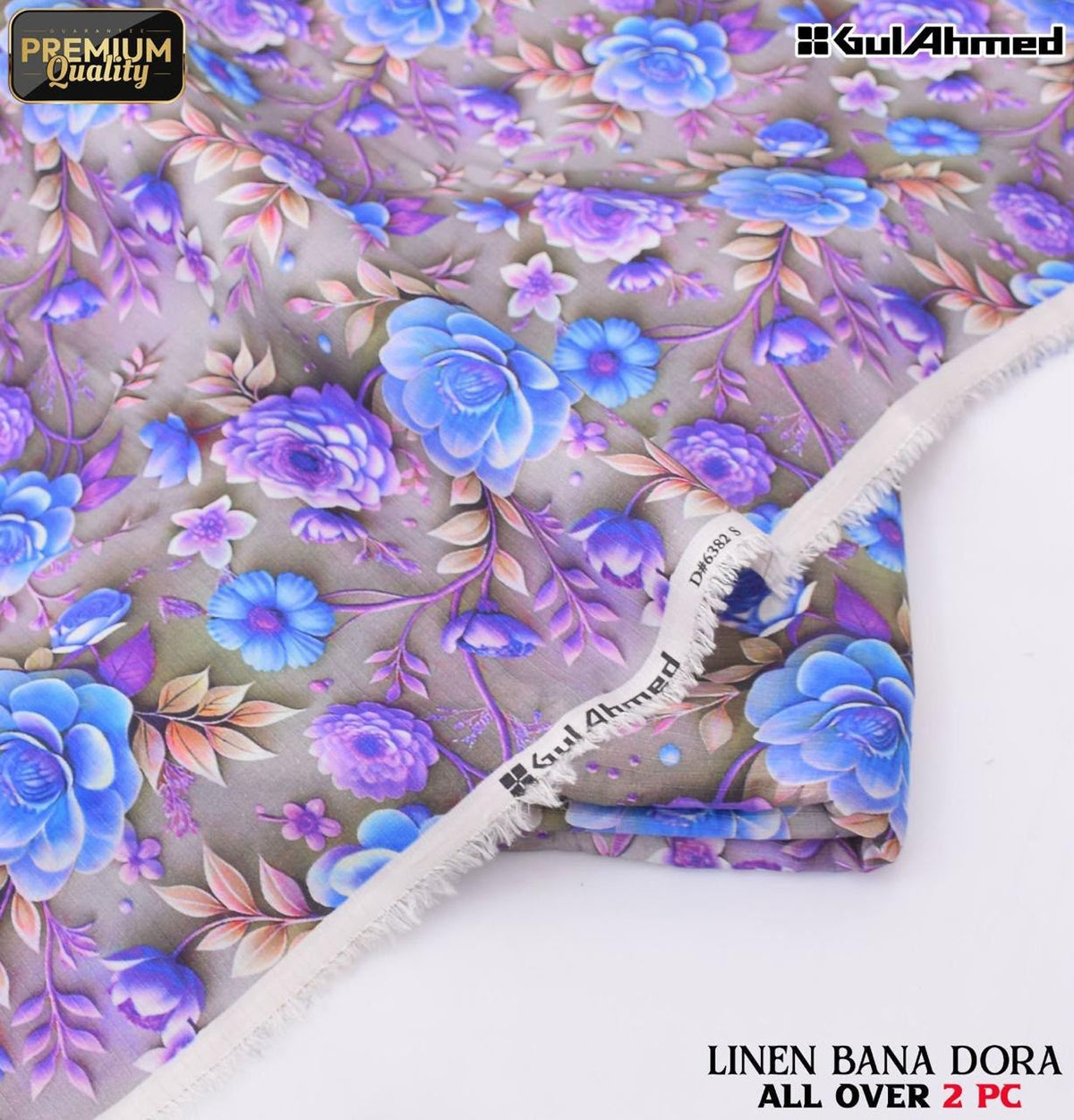 GulAhmed Digital Linen 2-Piece Un-Stiched