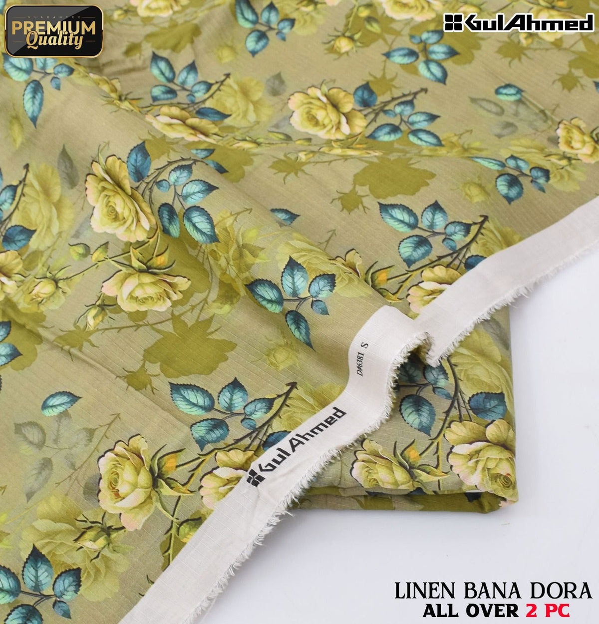 GulAhmed  Digital Linen 2-Piece Un-Stiched