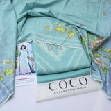 Coco By Zara Shahjahan Digital Printed Dhanak 3-Piece Un-Stiched