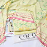 Coco By Zara Shahjahan Digital Printed Dhanak 3-Piece Un-Stiched