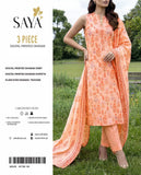 Saya Digital Printed Dhanak 3-Piece Un-Stiched