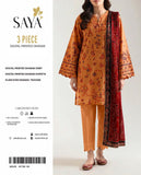 Saya Digital Printed Dhanak 3-Piece Un-Stiched