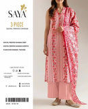 Saya Digital Printed Dhanak 3-Piece Un-Stiched