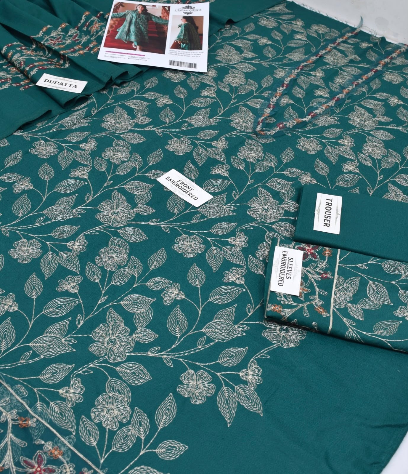 Cross Stitch Dhanak Premium Embroidered 3-Piece