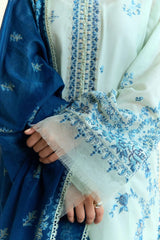 COCO BY ZARA SHAJAHAN Dhanak Premium Embroidered 3-Piece