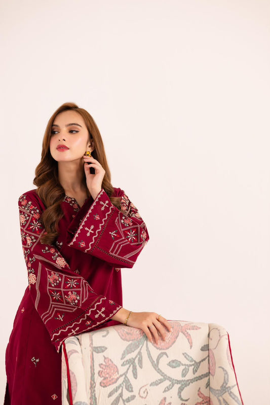 Maria.B Dhanak Premium Embroidered 3-Piece