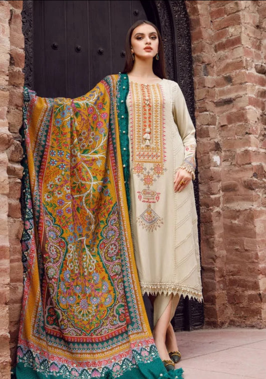 Maria.B Dhanak Premium Embroidered 3-Piece