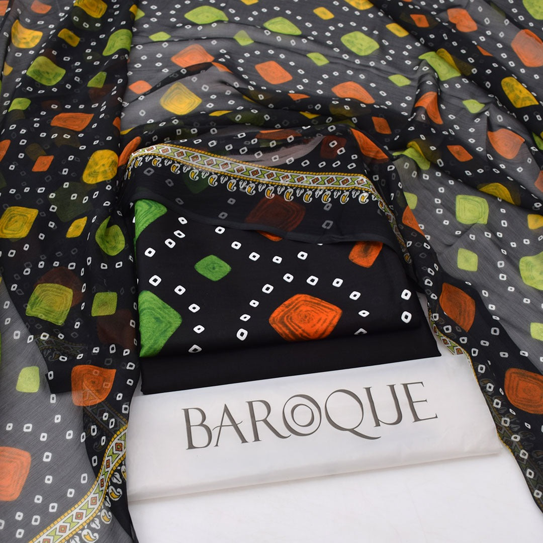 Baroque lawn 3-Piece Un-stiched