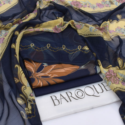 Baroque lawn 3-Piece Un-stiched