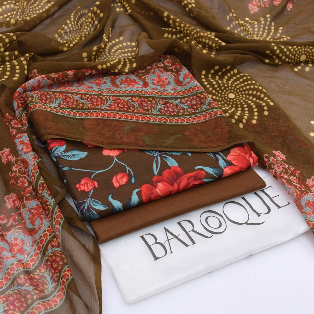 Baroque lawn 3-Piece Un-stiched